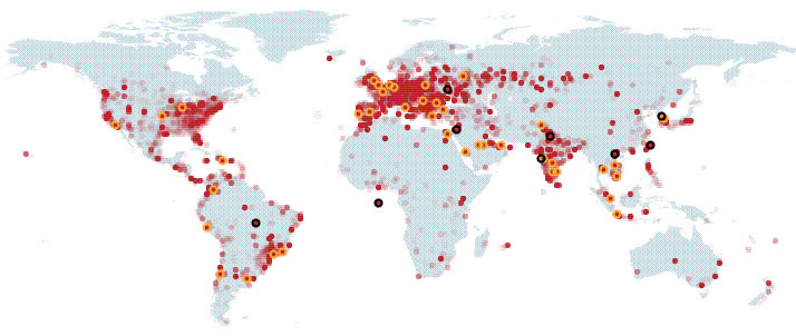 mapa de botnets agosto 2010